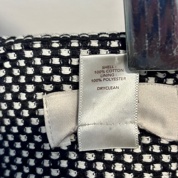 LOFT Black and White Tweed Mini Skirt - Picture 8 of 12